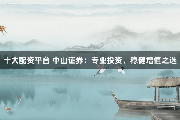 十大配资平台 中山证券：专业投资，稳健增值之选