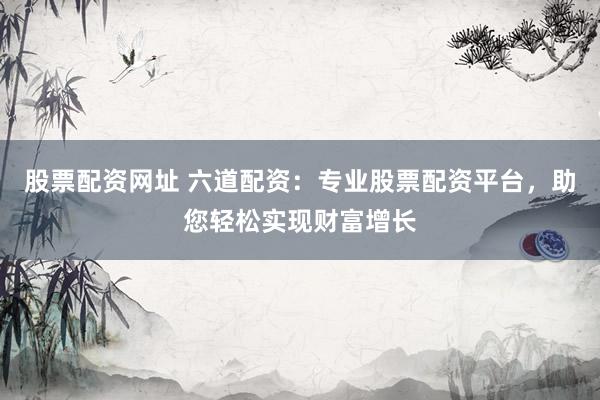 股票配资网址 六道配资：专业股票配资平台，助您轻松实现财富增长