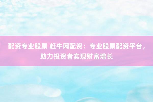 配资专业股票 赶牛网配资：专业股票配资平台，助力投资者实现财富增长