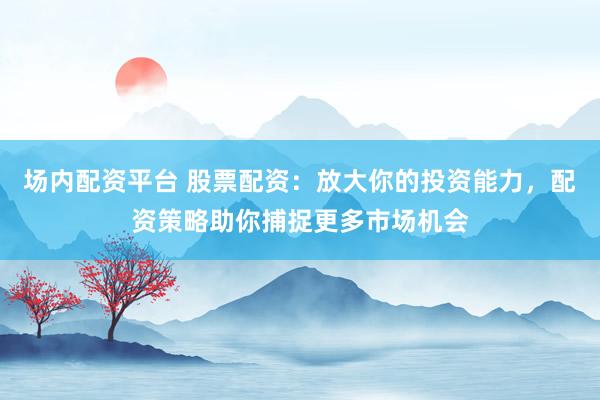 场内配资平台 股票配资：放大你的投资能力，配资策略助你捕捉更多市场机会
