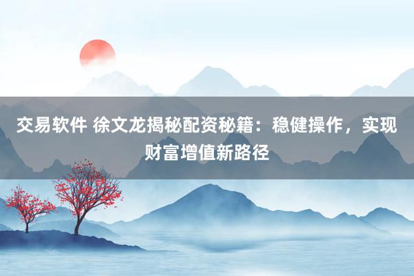 交易软件 徐文龙揭秘配资秘籍：稳健操作，实现财富增值新路径