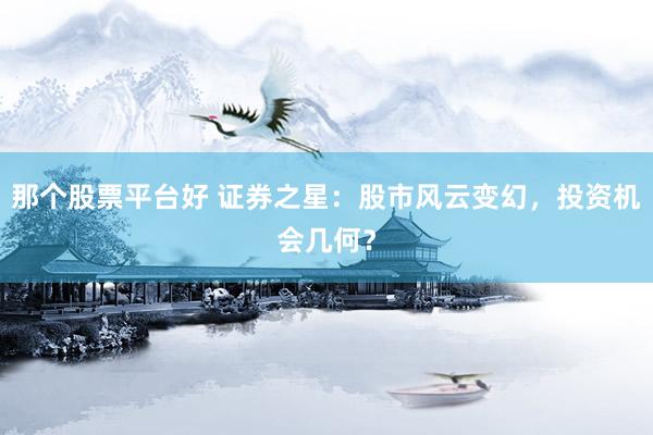 那个股票平台好 证券之星：股市风云变幻，投资机会几何？