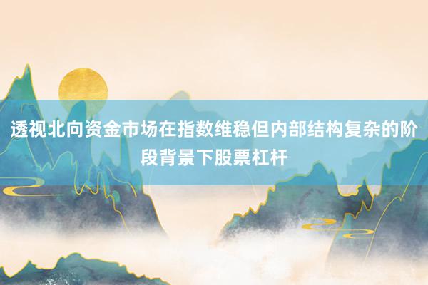 透视北向资金市场在指数维稳但内部结构复杂的阶段背景下股票杠杆