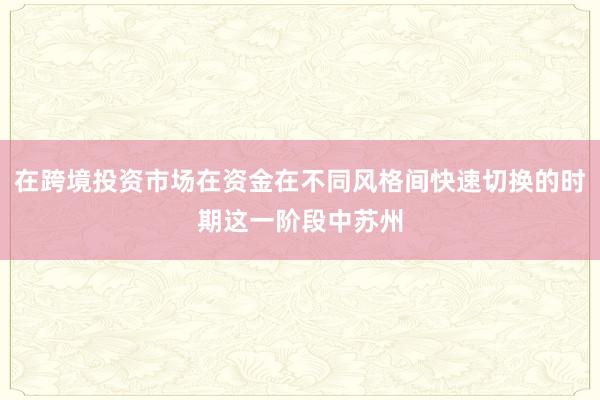 在跨境投资市场在资金在不同风格间快速切换的时期这一阶段中苏州